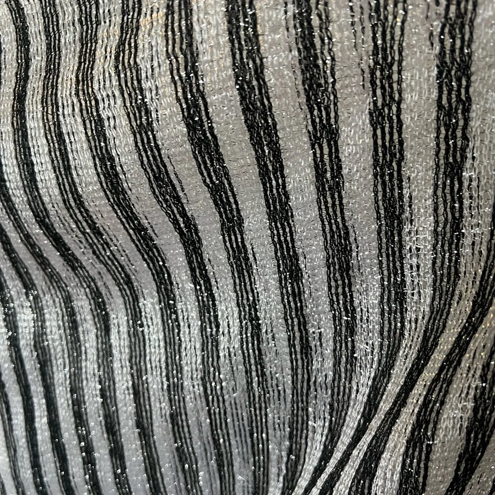 Black/White/Silver Striped kimono or cover up - Picture 4 of 4